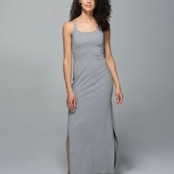 lululemon athletica Dresses & Skirts - #1230 LULULEMON ATHLETICA Refresh Gray Racerback Maxi Dress S 4 6